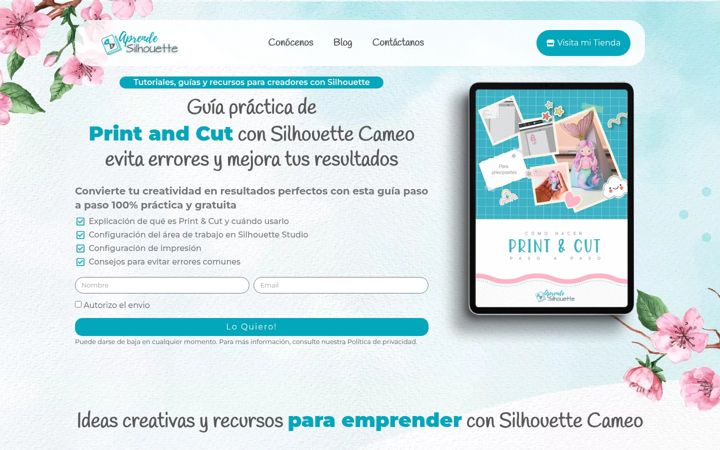 Screenshot di aprendesilhouette.com