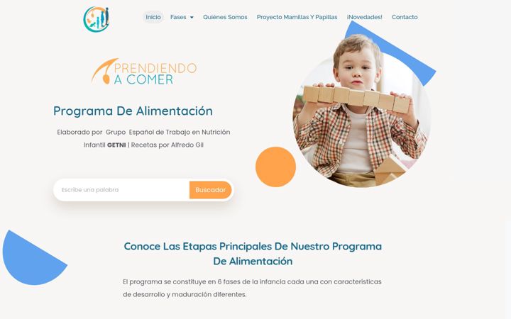 Screenshot of aprendiendoacomer.com.es