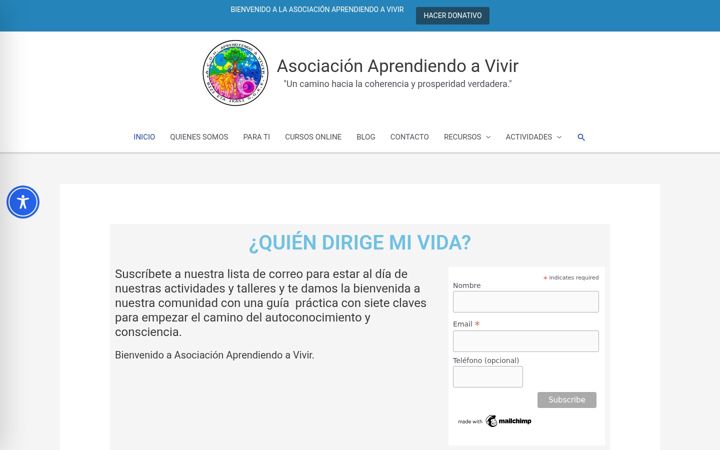 Ekraanipilt saidist aprendiendoavivirasociacion.es