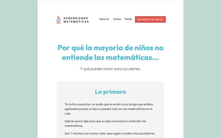 Screenshot of aprendiendomatematicas.com