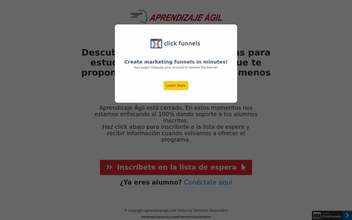 Screenshot of aprendizajeagil.com