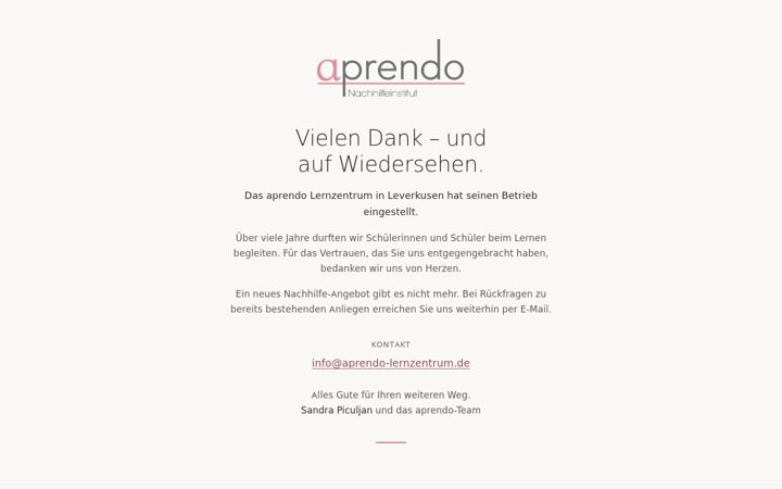 Screenshot of aprendo-lernzentrum.de