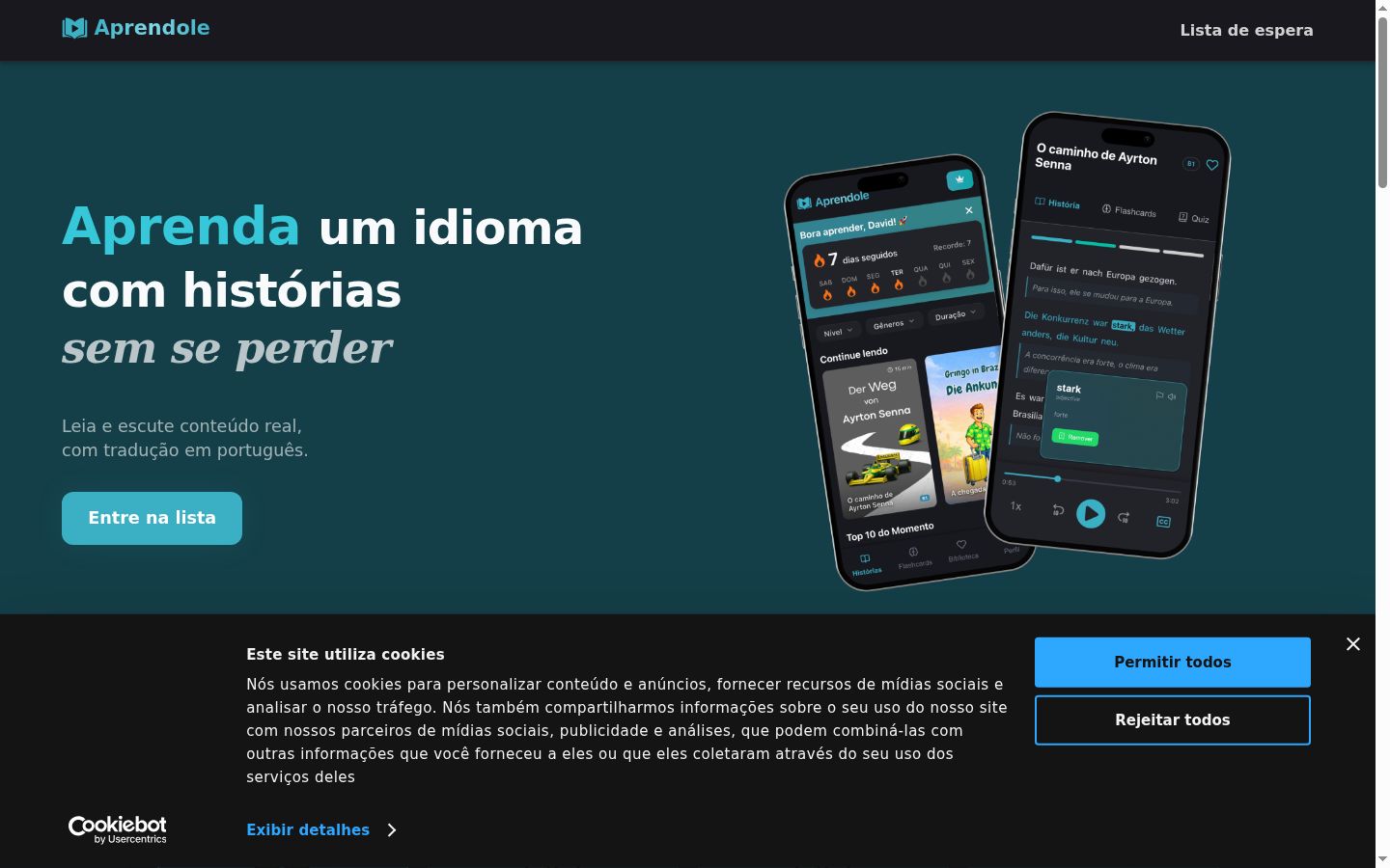 Screenshot tal-banner tal-kunsens muri qabel kwalunkwe interazzjoni