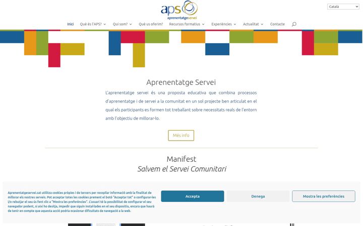 Screenshot of aprenentatgeservei.cat