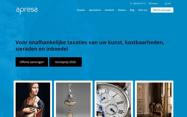 Snímek obrazovky apresa.nl