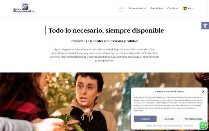 Screenshot of apreusupermercados.com