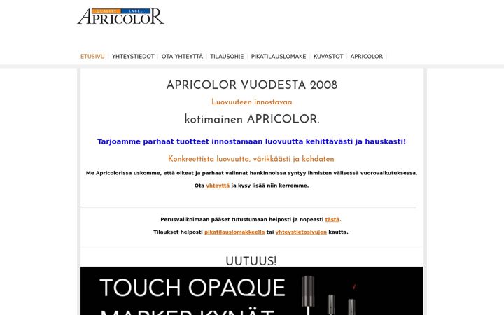 Skjermbilde av apricolor.fi