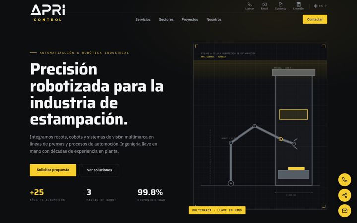 Screenshot of apricontrol.com