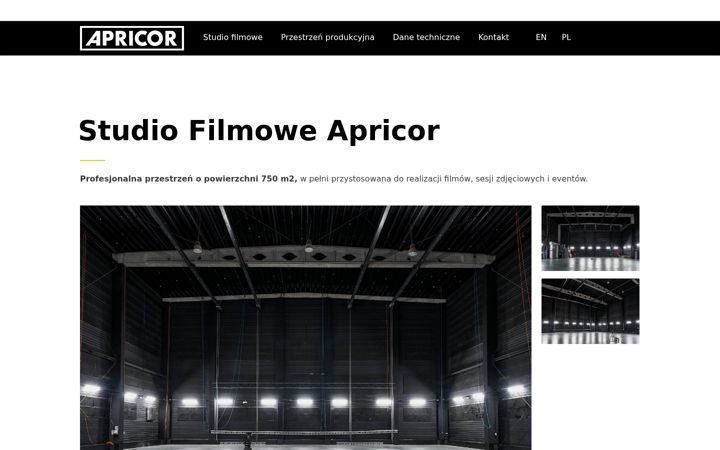 Screenshot of apricor.studio