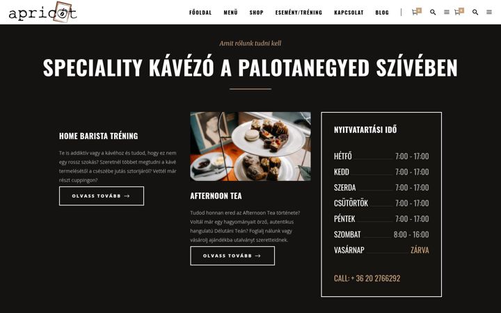 Képernyőkép: apricotcoffee.hu