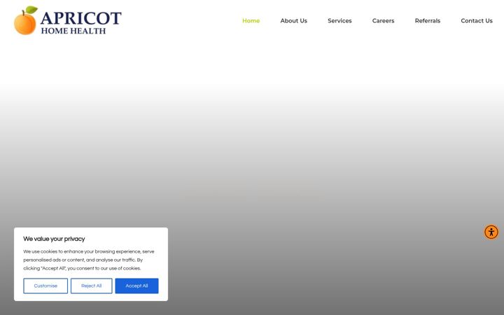 Képernyőkép: apricothomehealthcare.com