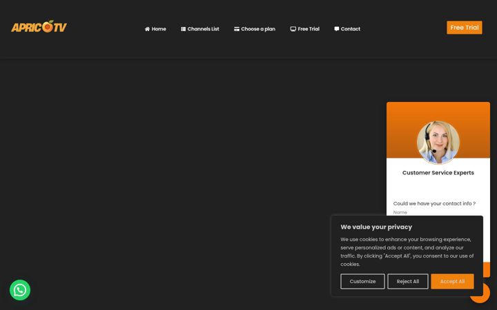 Screenshot of apricotv.com