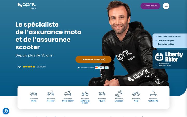 Screenshot of april-moto.com