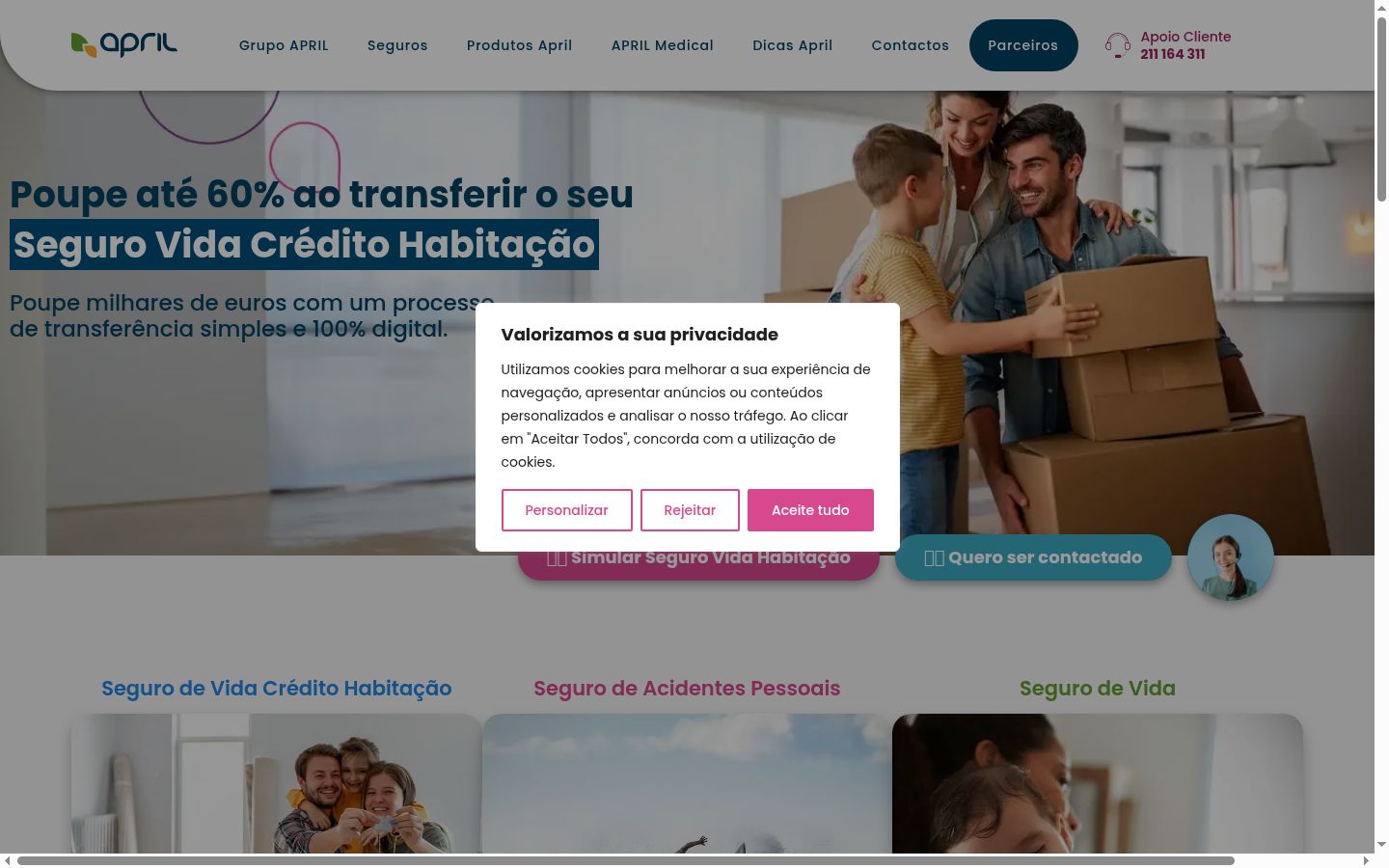 Screenshot tal-banner tal-kunsens muri qabel kwalunkwe interazzjoni