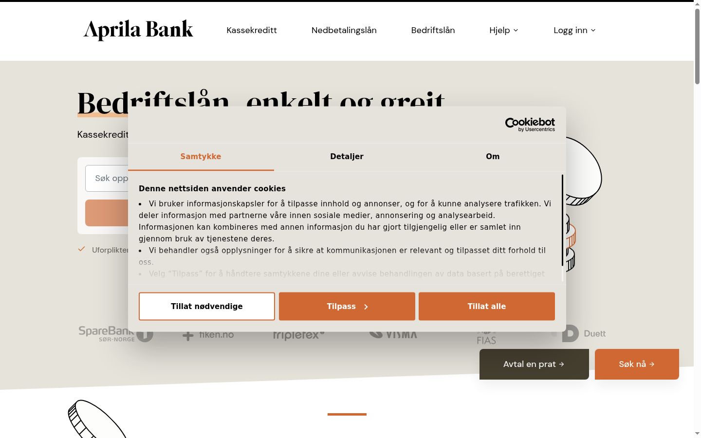Snímek obrazovky baneru souhlasu zobrazeného před jakoukoli interakcí