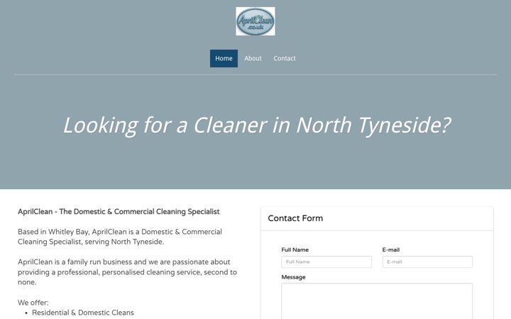 Screenshot of aprilclean.co.uk