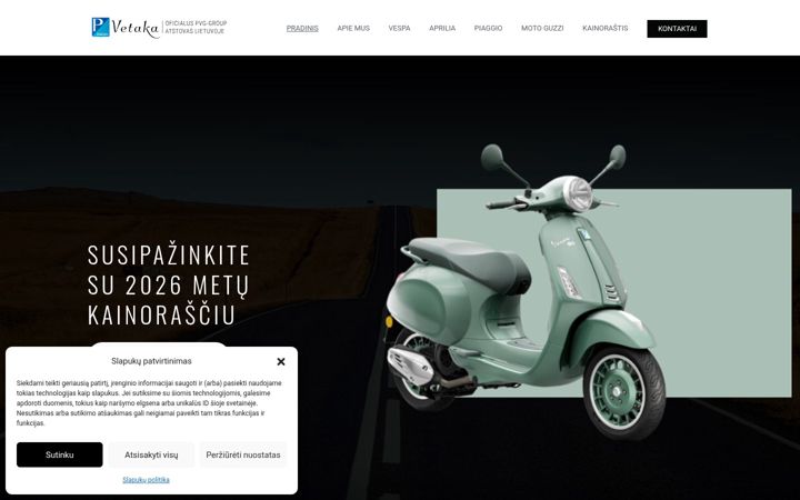 Screenshot of aprilia.lt