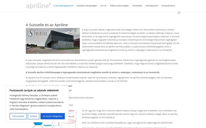Skjermbilde av apriline.hu