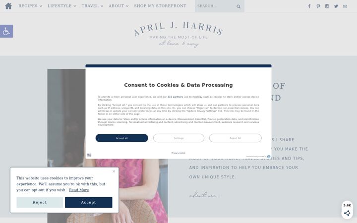 Screenshot of apriljharris.com