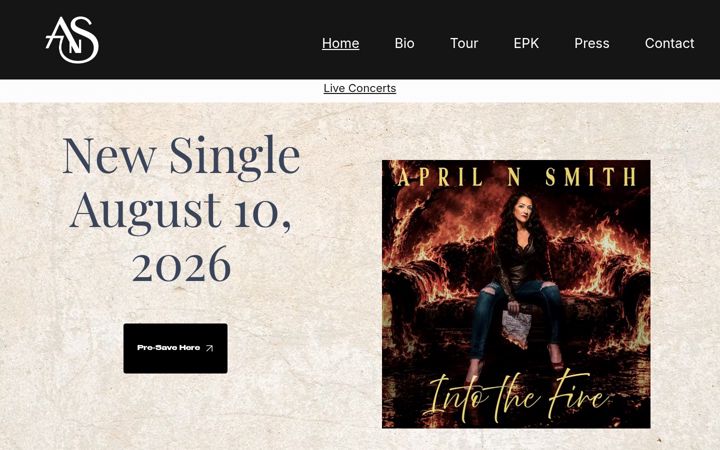 Zrzut ekranu aprilnsmithmusic.com