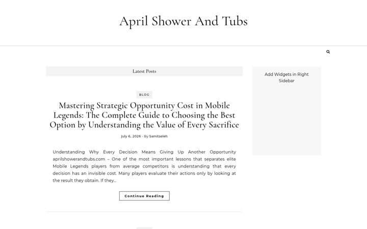 Kuvakaappaus sivustosta aprilshowerandtubs.com