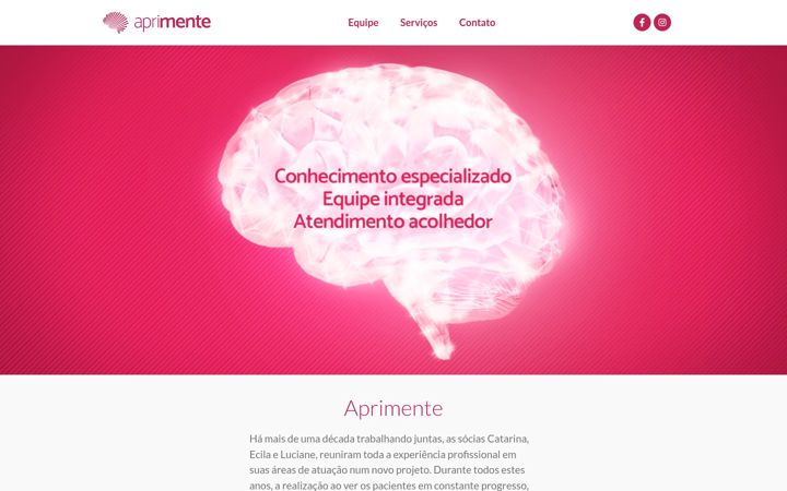 Snímek obrazovky aprimente.com.br