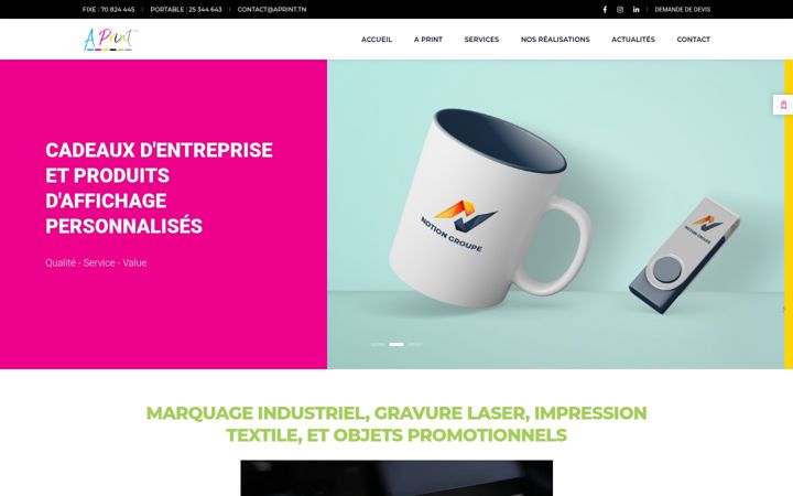 Screenshot of aprint.tn
