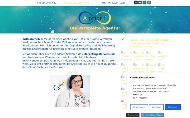 Snímek obrazovky aprioriagentur.at