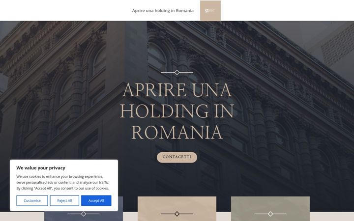Screenshot of aprire-una-holding-in-romania.it