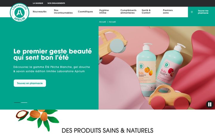 Screenshot of aprium-laboratoire.fr