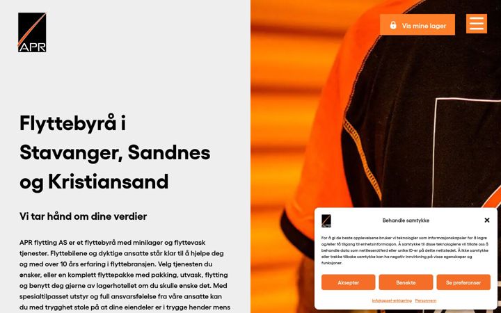 Skærmbillede af aprlager.no