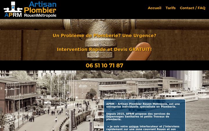 Screenshot of aprm-plomberie.fr