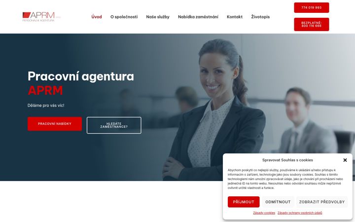 Screenshot of aprm.cz