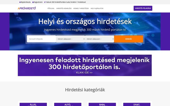 Screenshot of aproajanlo.hu