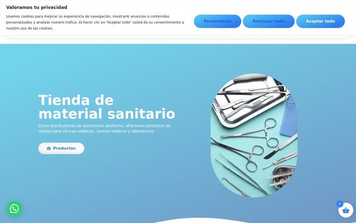Képernyőkép: aproductossanitarios.es