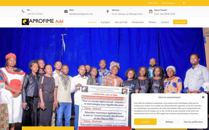 Screenshot ta' aprofime-rdc.org