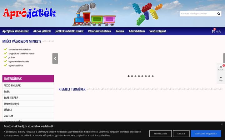 Screenshot of aprojatek.hu