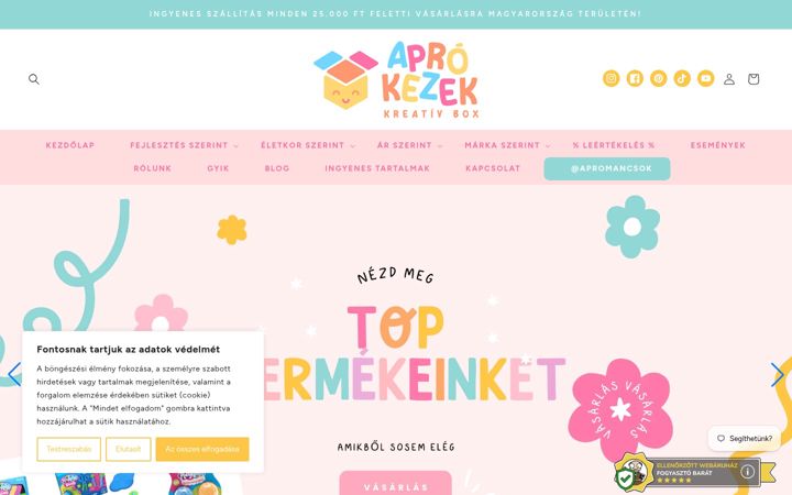 Screenshot of aprokezek.hu