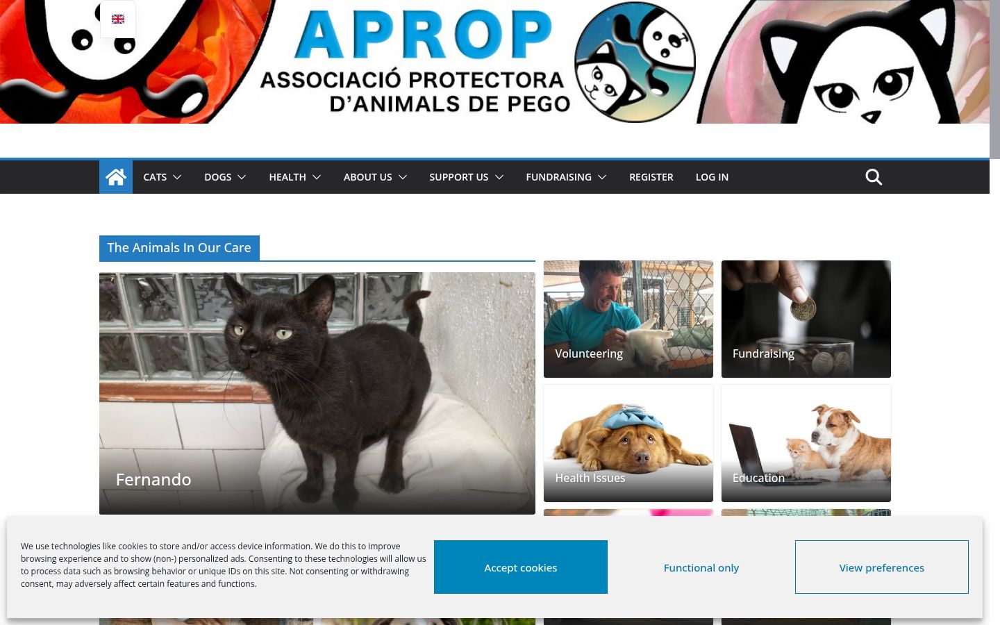 Screenshot tal-banner tal-kunsens muri qabel kwalunkwe interazzjoni