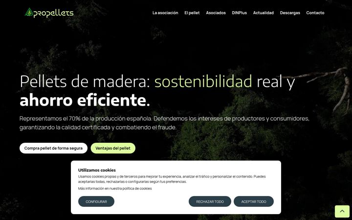 Screenshot of apropellets.com