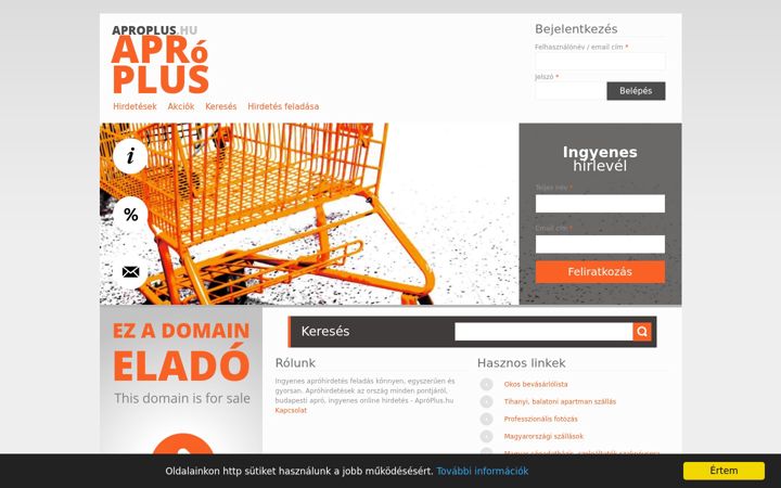 Screenshot of aproplus.hu