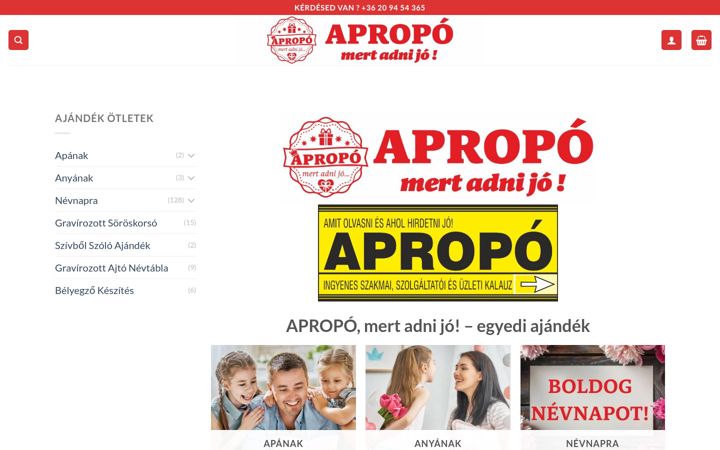 Screenshot of apropo.hu