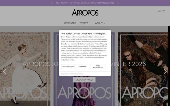 Screenshot of apropos-store.com