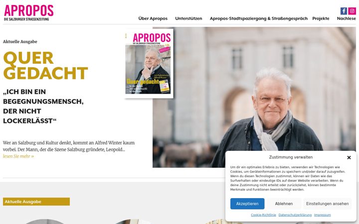 Screenshot von apropos.or.at