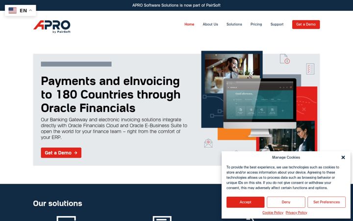 Screenshot von aprosoftwaresolutions.com