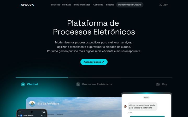 Snímek obrazovky aprova.com.br