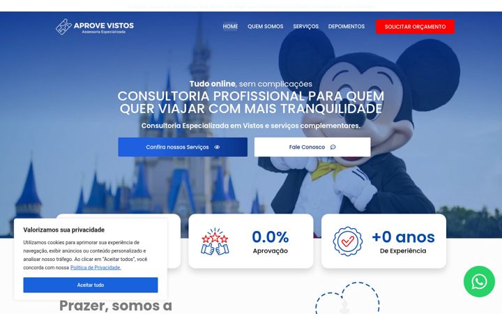 Screenshot of aprovevistos.com