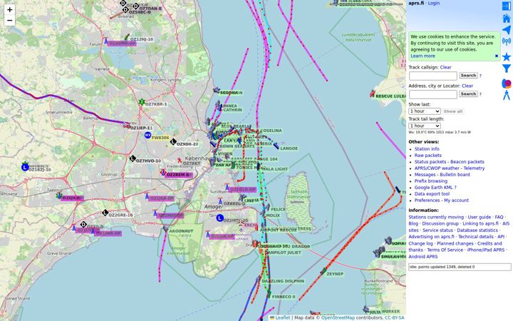 Ekraanipilt saidist aprs.fi