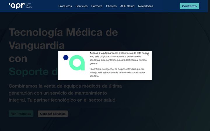 Skærmbillede af aprsalud.com