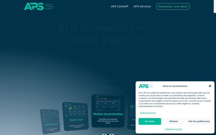 Snímek obrazovky aps-industry.com